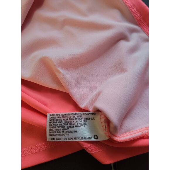 Cat & Jack Heart Flip Sequins Rash Guard - Coral XL - Picture 4 of 6